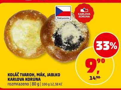 KOLÁČ TVAROH KARLOVA KORUNA, 80 g 