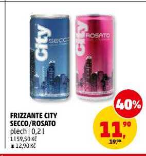 FRIZZANTE CITY SECCO, 0,2 l
