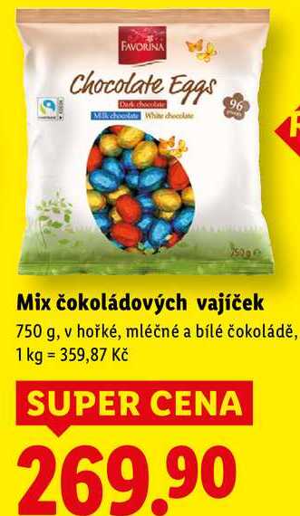 Mix čokoládových vajíček, 750 g