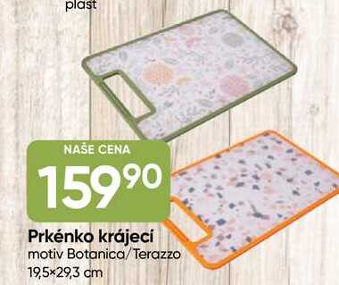 Prkénko krájecí motiv Botanica/Terazzo 19,5×29,3 cm 