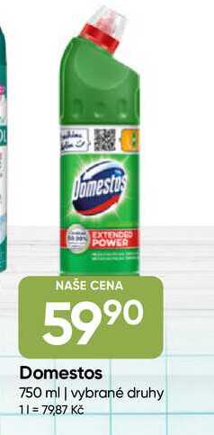 Domestos WC gel 750ml, vybrané druhy