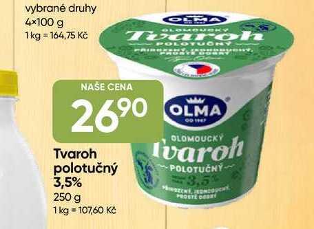 OLMA Tvaroh polotučný 3,5% 250 g