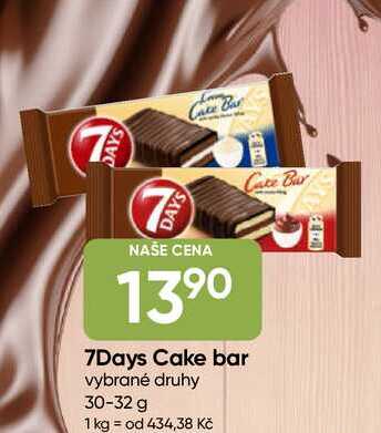 7Days Cake bar vybrané druhy 30-32 g