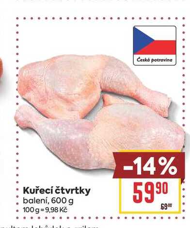 Kuřecí čtvrtky balení, 600 g