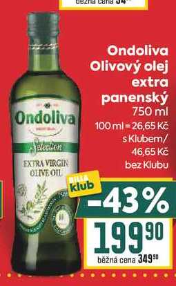Ondoliva Olivový olej extra panenský 750 ml 