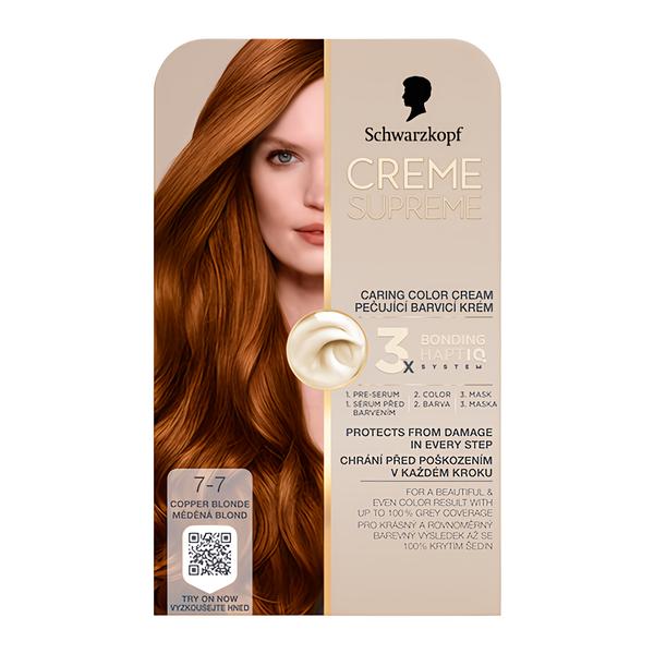 Schwarzkopf Creme Supreme Barva na vlasy 7-7 Měděná blond