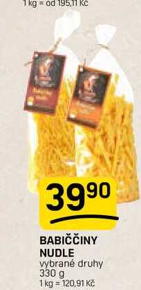 BABIČČINY NUDLE vybrané druhy 330 g