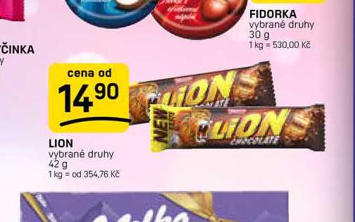 LION vybrané druhy 42 g