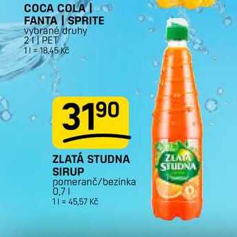 ZLATÁ STUDNA SIRUP pomeranč/bezinka 0,7l