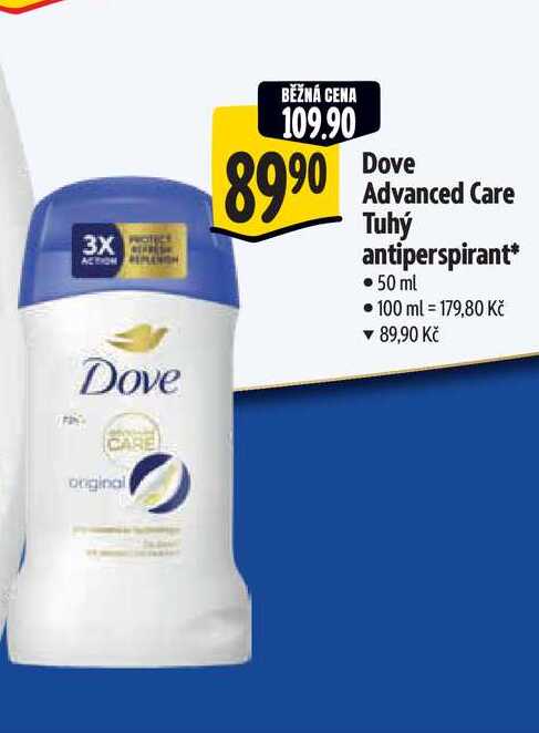 Dove Advanced Care Tuhý antiperspirant 50 ml