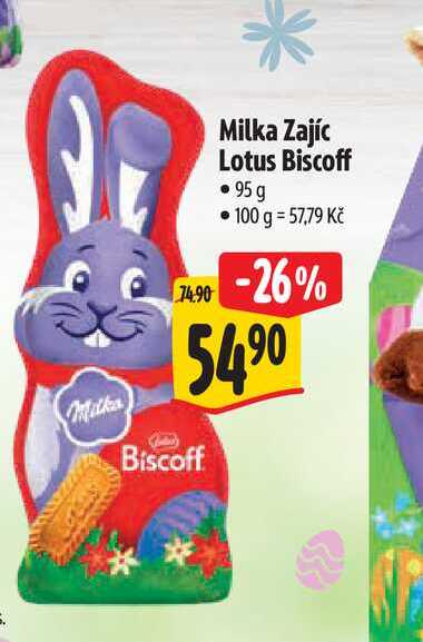 Milka Zajíc Lotus Biscoff 95 g