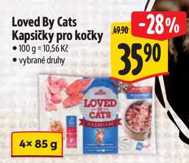 Loved By Cats Kapsičky pro kočky 4x85 g