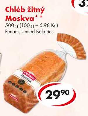 Chléb žitný Moskva, 500 g