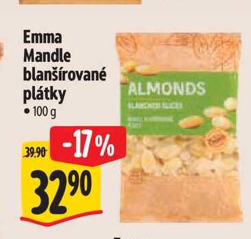 Emma Mandle blanšírované plátky 100 g