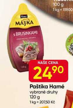 Hamé paštika vybrané druhy 120 g