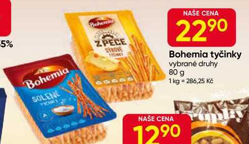 Bohemia tyčinky vybrané druhy 80 g