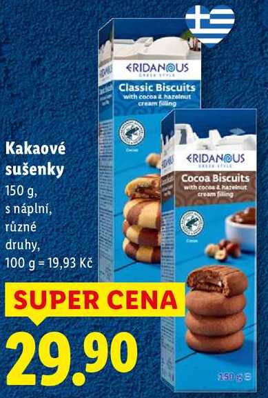 Kakaové sušenky, 150 g