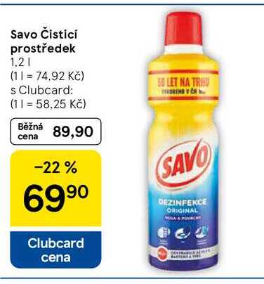 Savo Čisticí prostředek, 1,2 l