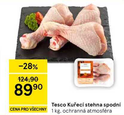 Tesco Kuřecí stehna spodní, 1 kg
