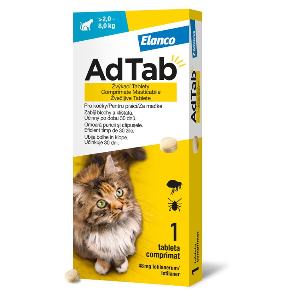 Adtab pro kočky (2-8kg) 48mg 1 žvýkací tableta