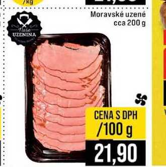 Moravské uzené cca 200 g 100g