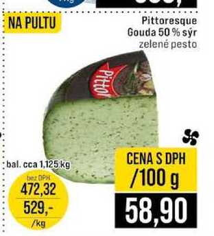 Pittoresque Gouda 50% sýr zelené pesto bal cca 1,125 kg 
