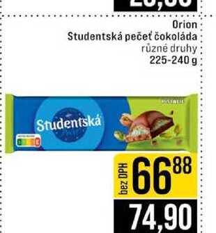 Orion Studentská pečeť čokoláda různé druhy 225-240 g