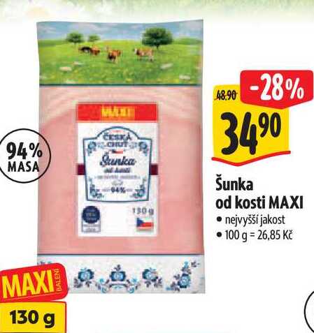 Šunka od kosti MAXI, 130 g