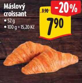 Máslový croissant, 52 g