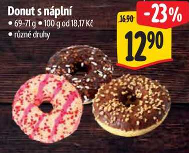 Donut s náplní, 69-71 g