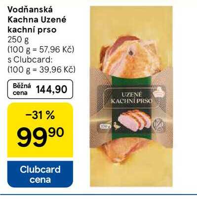 Vodňanská Kachna Uzené kachní prso, 250 g 