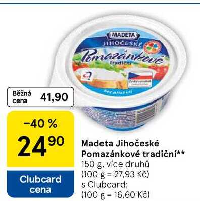 Madeta Jihočeské Pomazánkové tradiční, 150 g