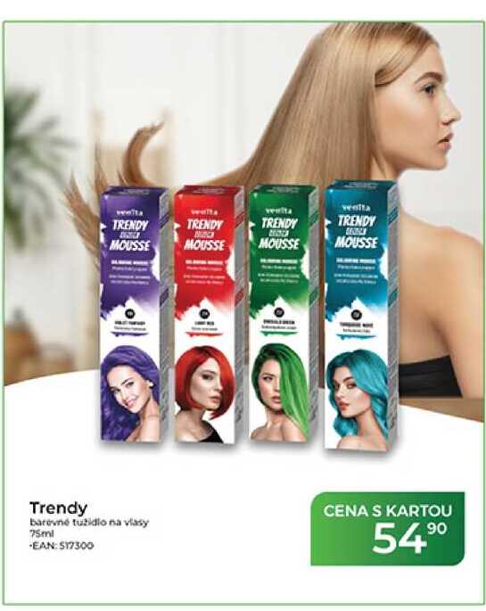 Trendy barevné tužidlo na vlasy 75ml  