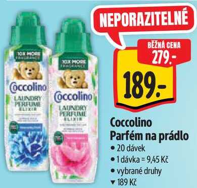 Coccolino Parfém na prádlo, 20 dávek 
