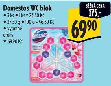 Domestos WC blok, 3x 50 g
