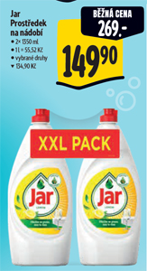 Jar Prostředek na nádobí, 2x 1350 ml 