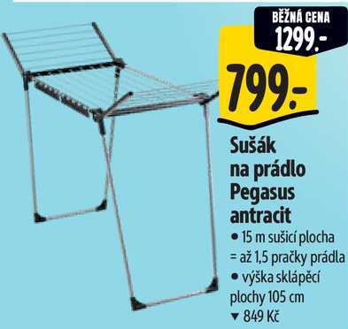 Sušák na prádlo Pegasus antracit 