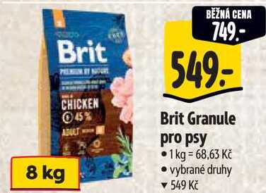Brit Granule pro psy, 8 kg