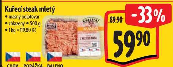 Kuřecí steak mletý, 500 g