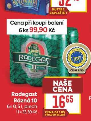 Radegast Rázná 10 6x 0,51, plech