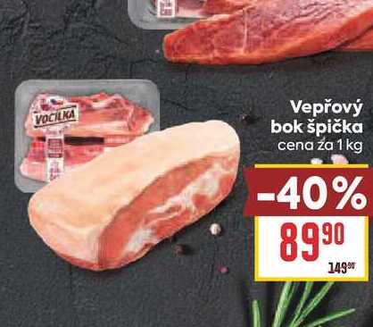 Vepřový bok špička cena za 1 kg