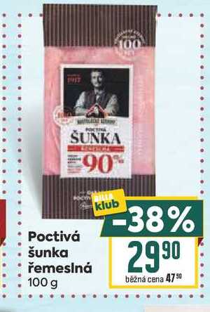 Poctivá šunka řemeslná 100g