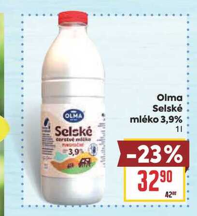 Olma Selské mléko 3,9% 1l 