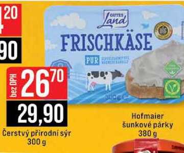 Čerstvý přírodní sýr 300 g 