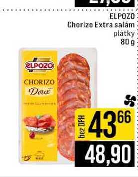 Chorizo Extra salám plátky 80 g