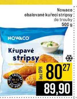 Nowaco obalované kuřecí stripsy do trouby 500 g