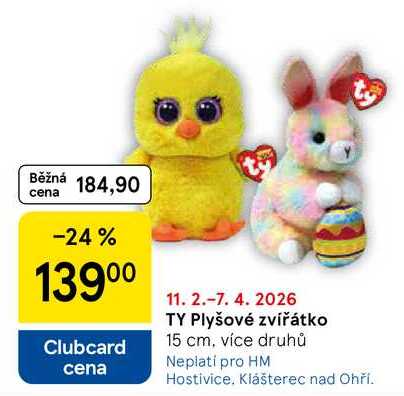 TY Plyšové zvířátko 15 cm