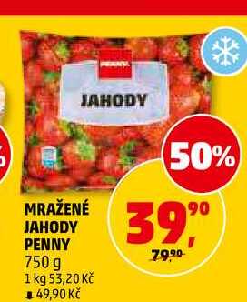 MRAŽENÉ JAHODY PENNY, 750 g