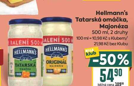 Hellmann's Tatarská omáčka, Majonéza 500 ml