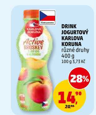 DRINK JOGURTOVÝ KARLOVA KORUNA, 400 g 